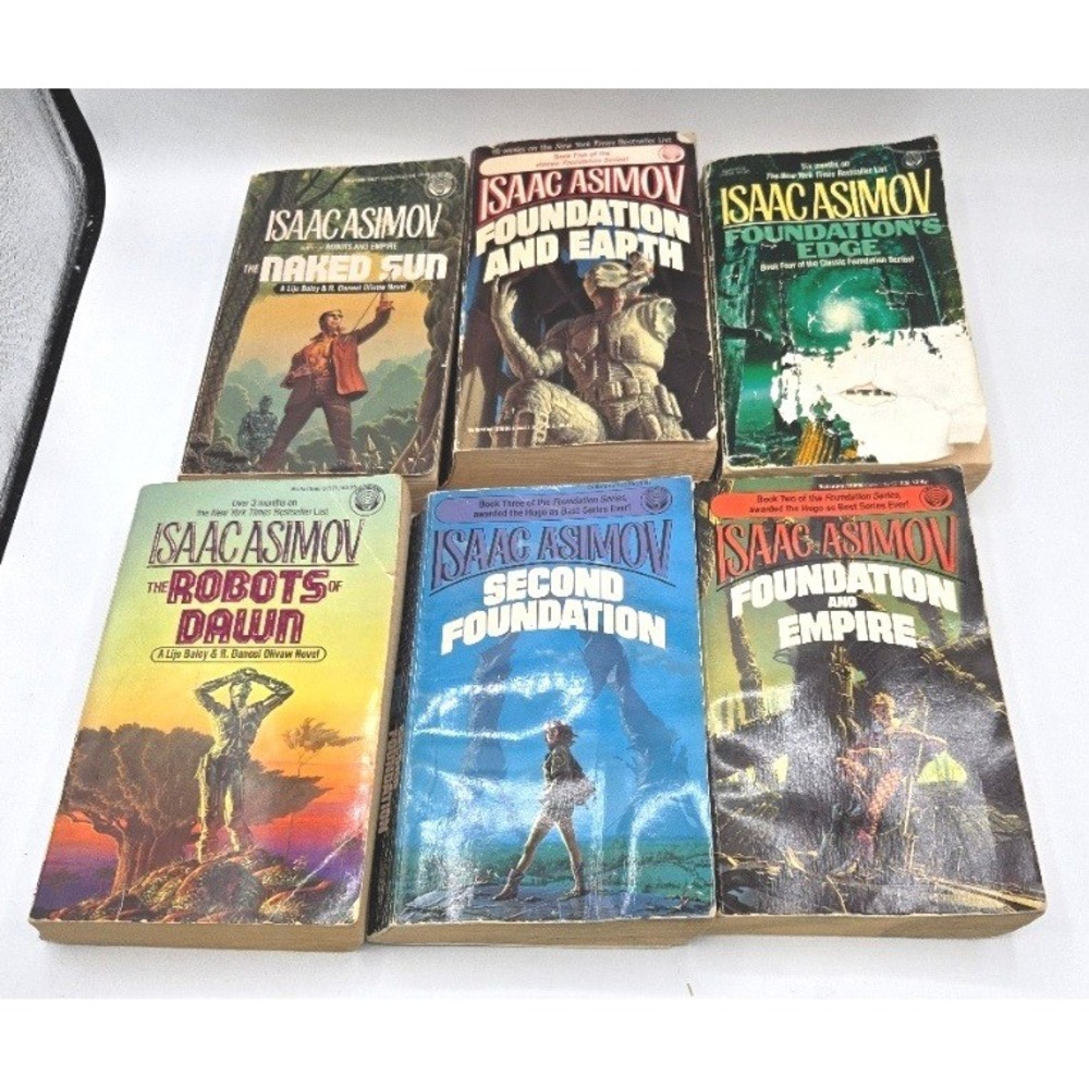 Isaac Asimov Foundation & Robot‎ Series Paperback Lot (9 Books)